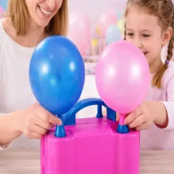 Pompka elektryczna do pompowania balonów szybki kompresor 2 dysze-5907451383872