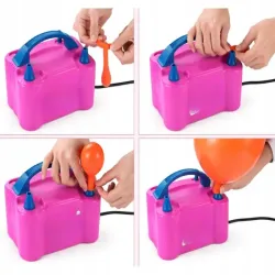 Pompka elektryczna do pompowania balonów szybki kompresor 2 dysze-5907451383872