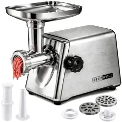 Maszynka do mielenia mięsa elektryczna stalowa 3 sitka 800w zestaw-5907451389911