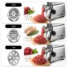 Maszynka do mielenia mięsa elektryczna stalowa 3 sitka 800w zestaw-5907451389911