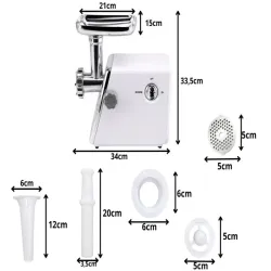 Maszynka do mielenia mięsa do nadziewnia kiełbasy 600w 3 sitka-5907451389904