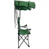 Krzesło wędkarskie turystyczne składane fotel kempingowy z daszkiem-5907451384251