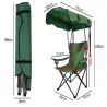Krzesło wędkarskie turystyczne składane fotel kempingowy z daszkiem-5907451384251