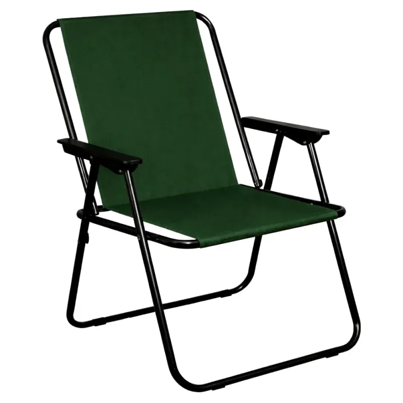 Krzesło turystyczne składane z oparciem plażowe ogrodowe kempingowe lekkie-5907451384008