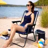 Krzesło turystyczne składane z oparciem plażowe ogrodowe kempingowe-5907451383995