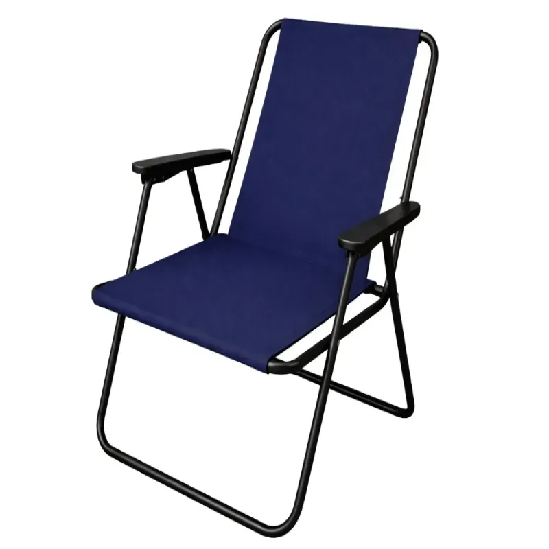 Krzesło turystyczne składane z oparciem plażowe ogrodowe kempingowe-5907451383995