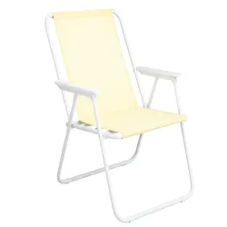 Krzesło turystyczne składane z oparciem plażowe ogrodowe kempingowe-5907451383971