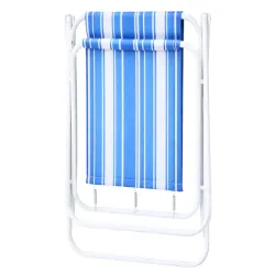 Krzesło plażowe ogrodowe składane z oparciem turystyczne kempingowe-5907451383964