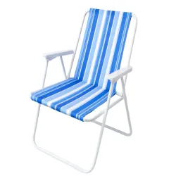 Krzesło plażowe ogrodowe składane z oparciem turystyczne kempingowe-5907451383964