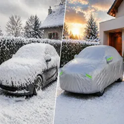 Pokrowiec na samochód 146x500x110cm z kieszeniami na lusterka plandeka-5907451381892