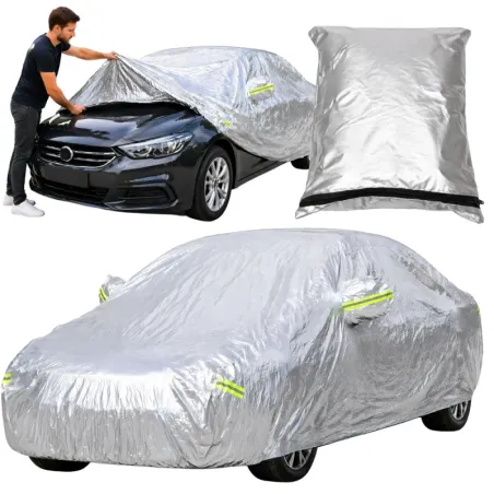 Pokrowiec na samochód 145x429x107cm z kieszeniami na lusterka plandeka-5907451381878