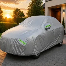 Pokrowiec na samochód 140x337x108cm z kieszeniami na lusterka plandeka-5907451381854