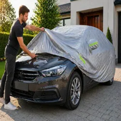 Pokrowiec na samochód 140x337x108cm z kieszeniami na lusterka plandeka-5907451381854