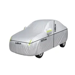 Pokrowiec na samochód 140x337x108cm z kieszeniami na lusterka plandeka-5907451381854