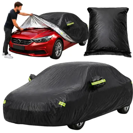 Pokrowiec 140x337x108cm na samochód z kieszeniami na lusterka plandeka-5907451381847