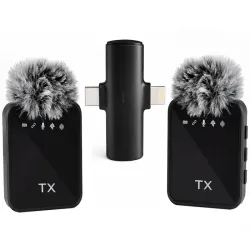 Mikrofon bezprzewodowy krawatowy do telefonów laptopa transmisji 2szt-5907451385234
