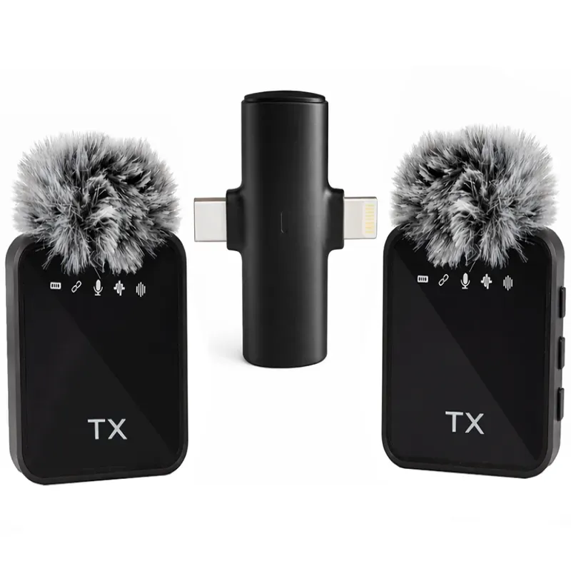Mikrofon bezprzewodowy krawatowy do telefonów laptopa transmisji 2szt-5907451385234