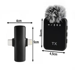 Mikrofon bezprzewodowy krawatowy do telefonów laptopa transmisji 2szt-5907451385234